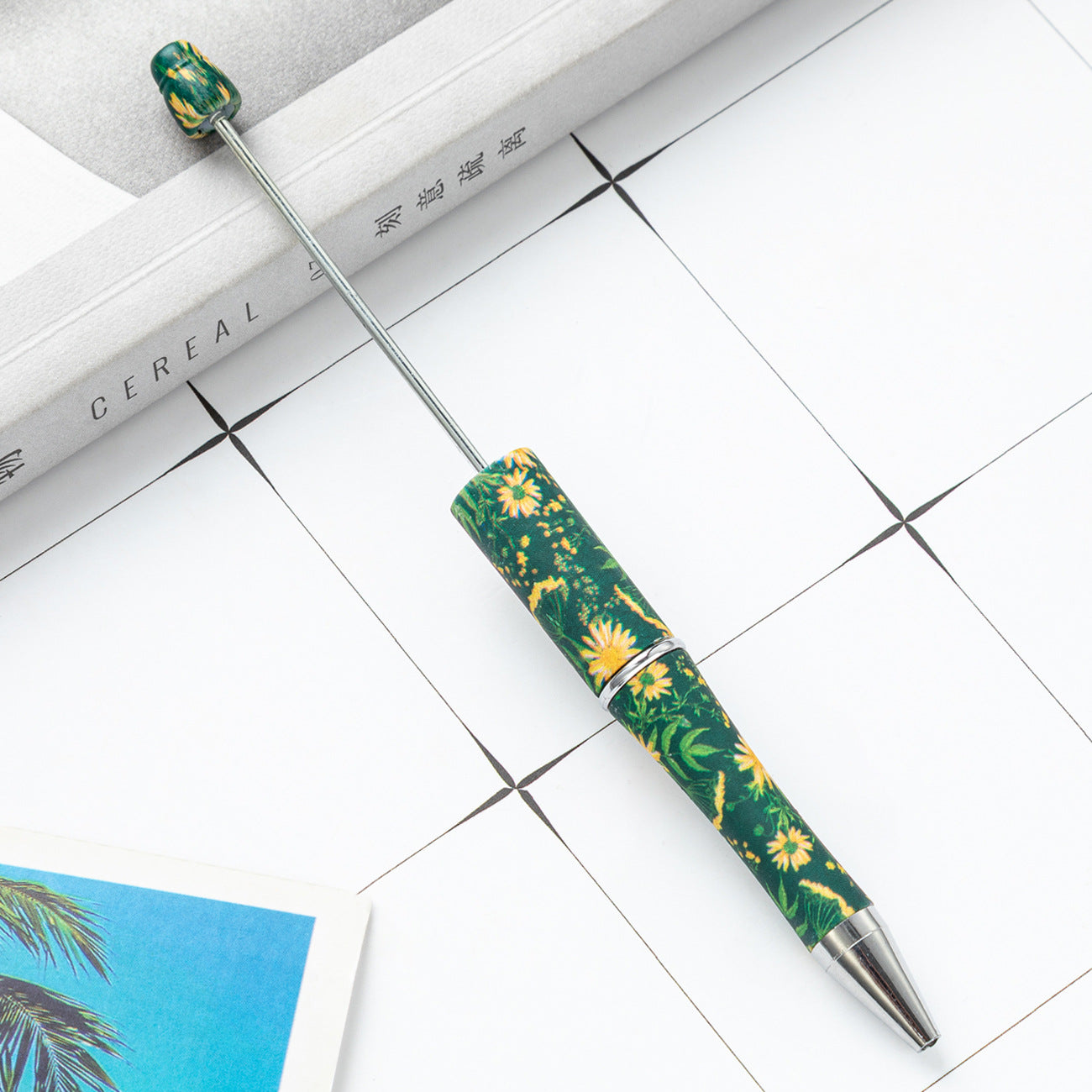 Wholesale Beadable Pens Cow Print Leopard Print Christmas Plastic Pen DIY for Beaded